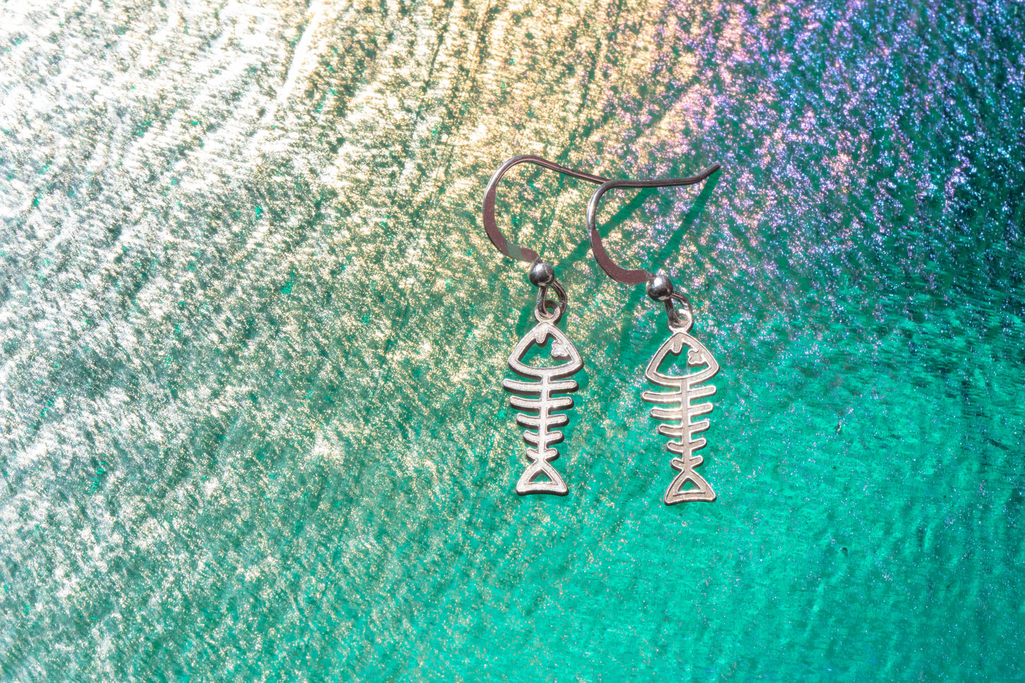 a fun pair of surf style fish shaped earrings