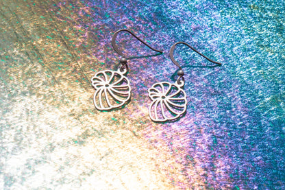 Nautilus shell shaped sterling silver earrings